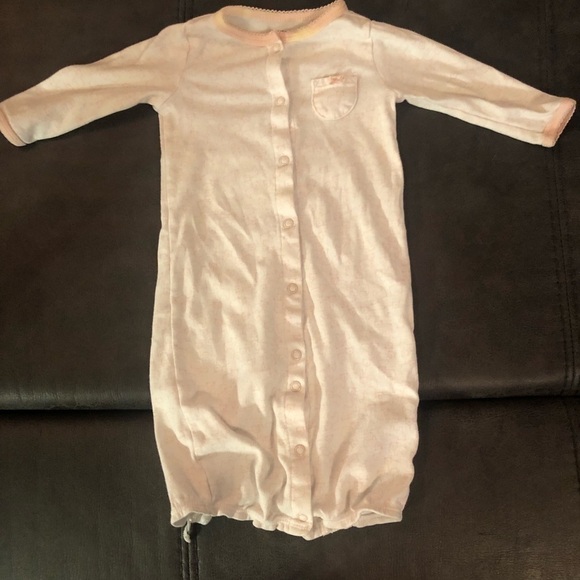 Size 6 Month Convertible Gown to Sleeper & Hat - Picture 2 of 10